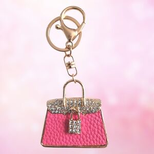 Stylish Pink Purse Bag Charm / Keychain